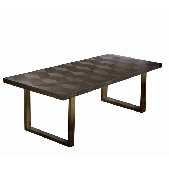 EETTAFEL LUXOR diamant 230Cm bruin