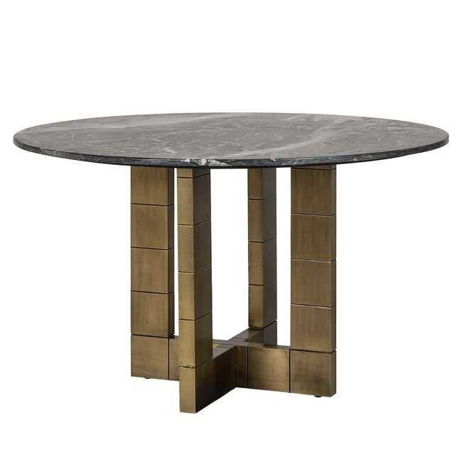 Richmond interiors EETTAFEL COLLADA 130Ø (Black/gold)