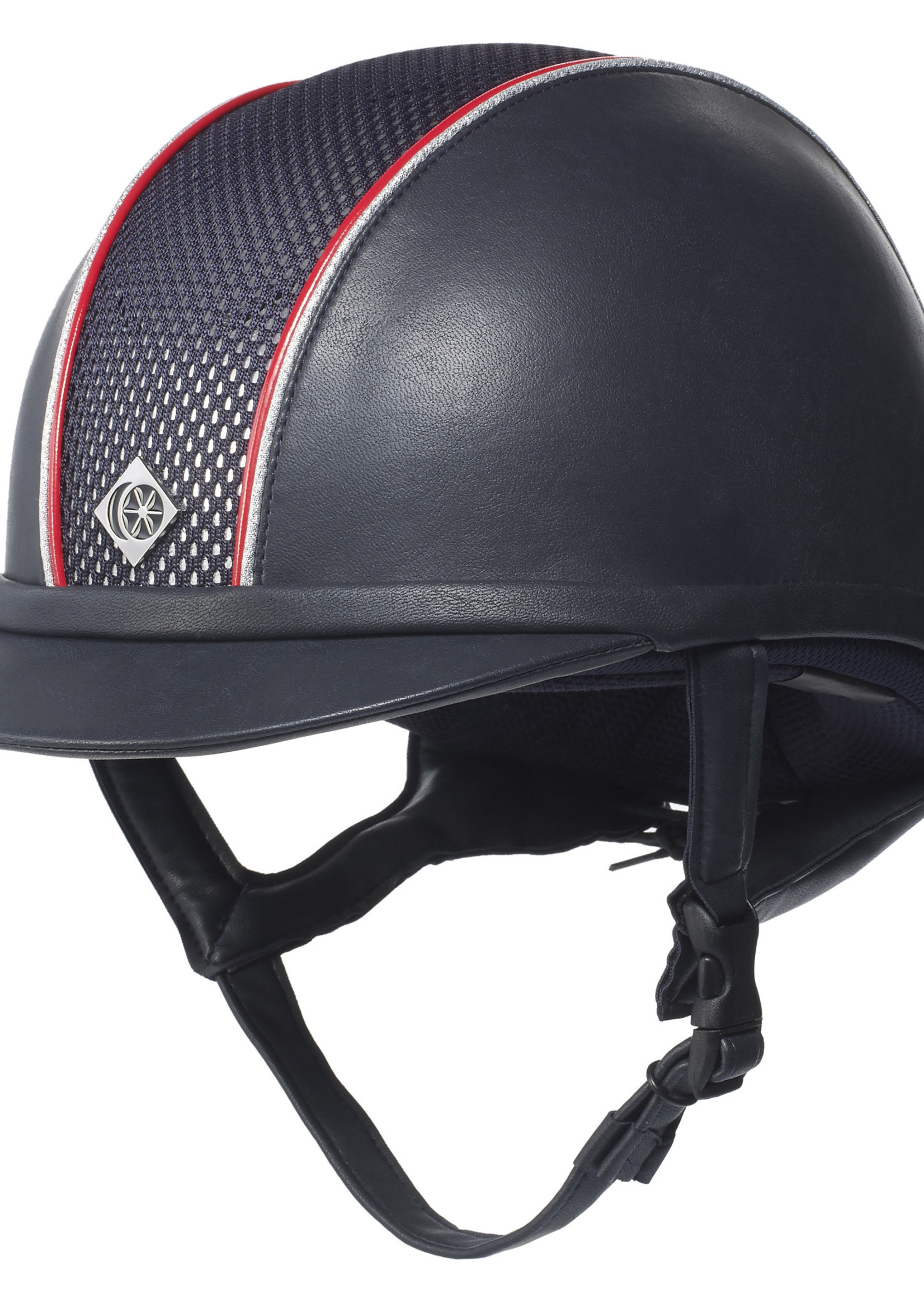 Charles Owen Charles Owen Leather Look Ayr8 with Piping