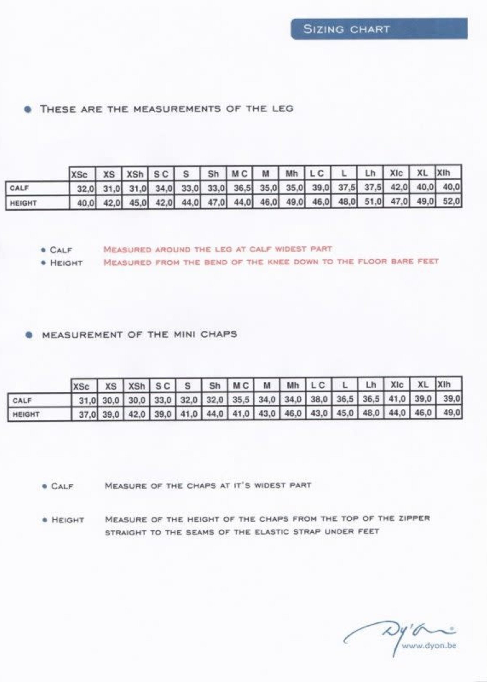 Dy'on Dyon Original Half Chap