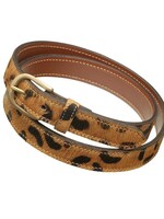 Pampeano Pampeano Skinny Cowhide Leopard Belt