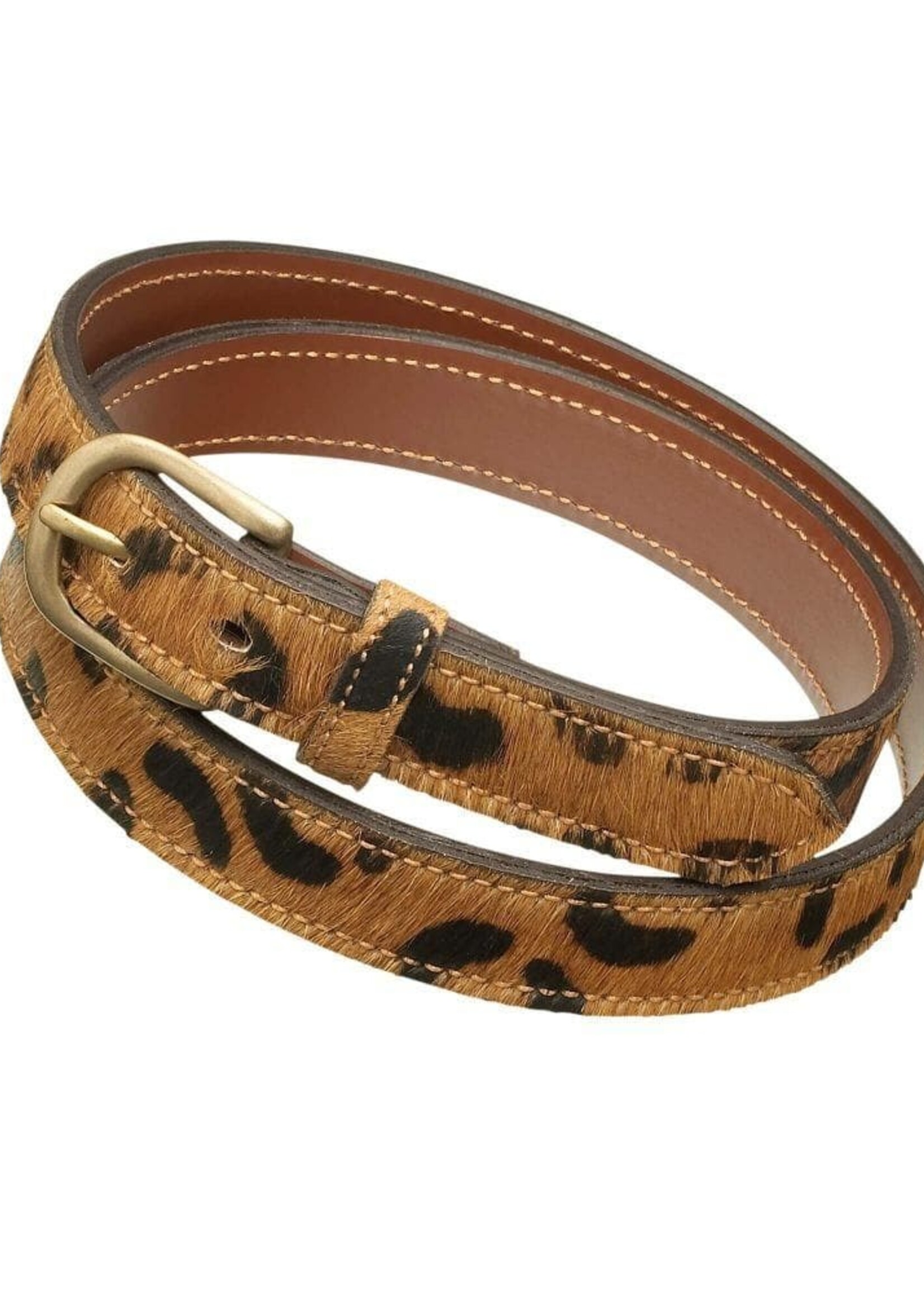 Pampeano Pampeano Skinny Cowhide Leopard Belt