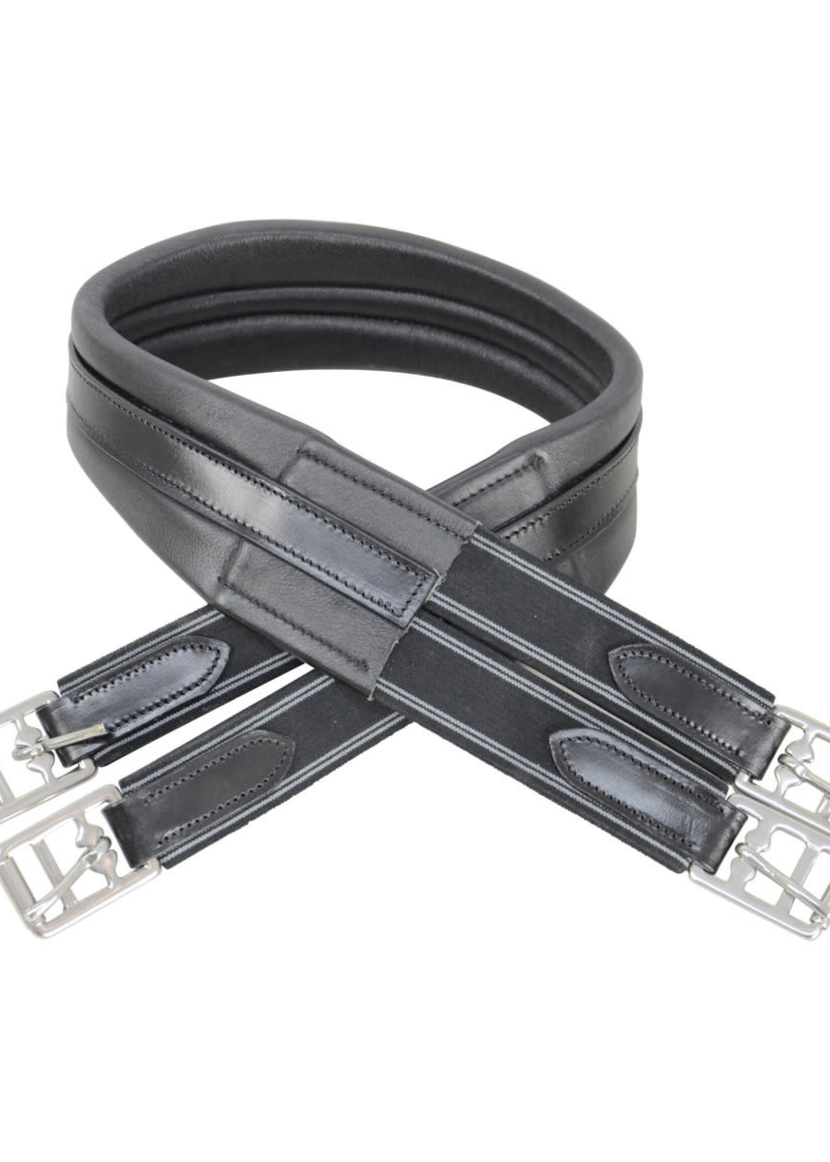 HY Equestrian Hycomfort Leather Padded Atherstone Girth Elastic Both Ends