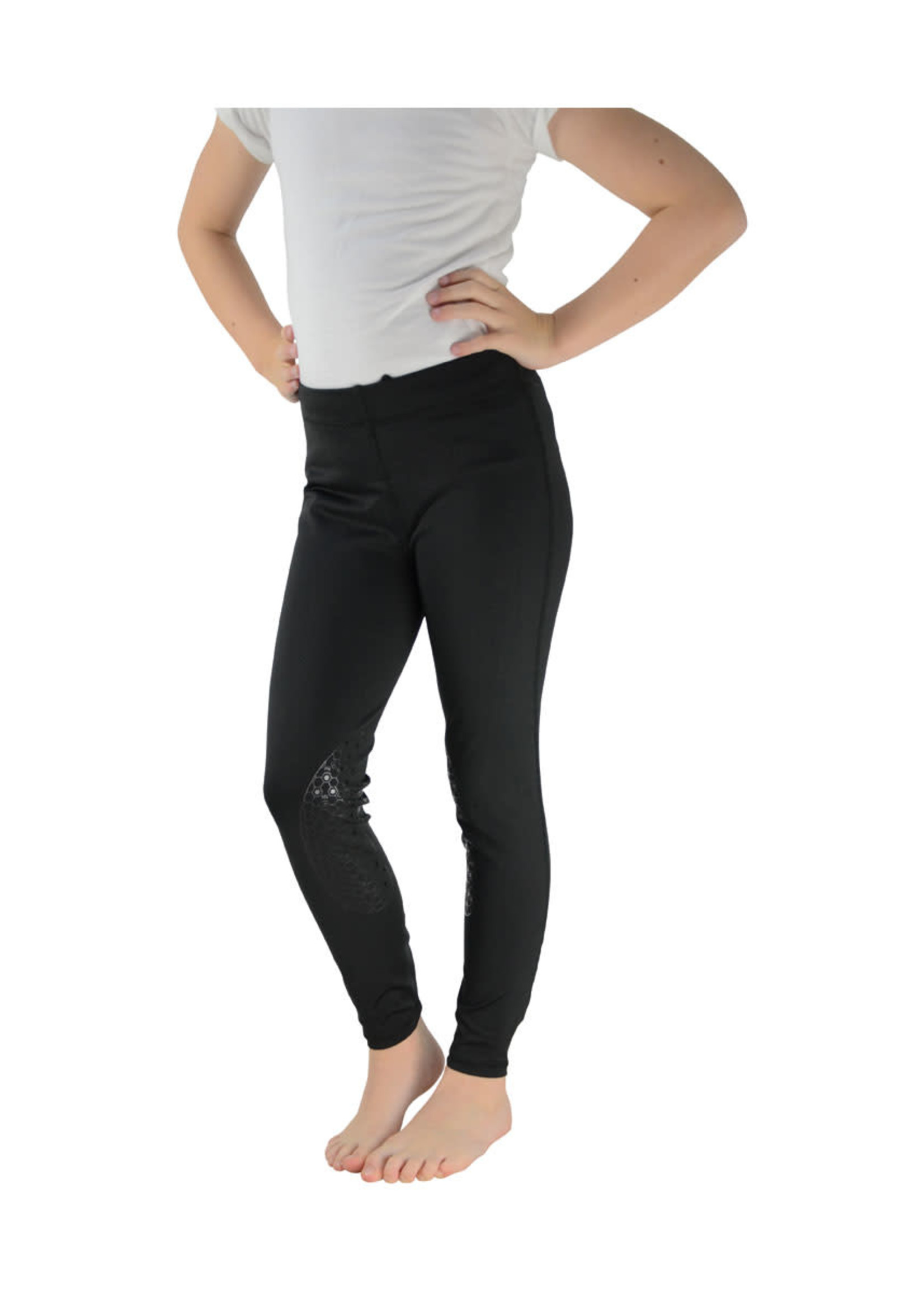 HY Equestrian Hyperformance Georgia Silicone Knee Childrens Riding Tights