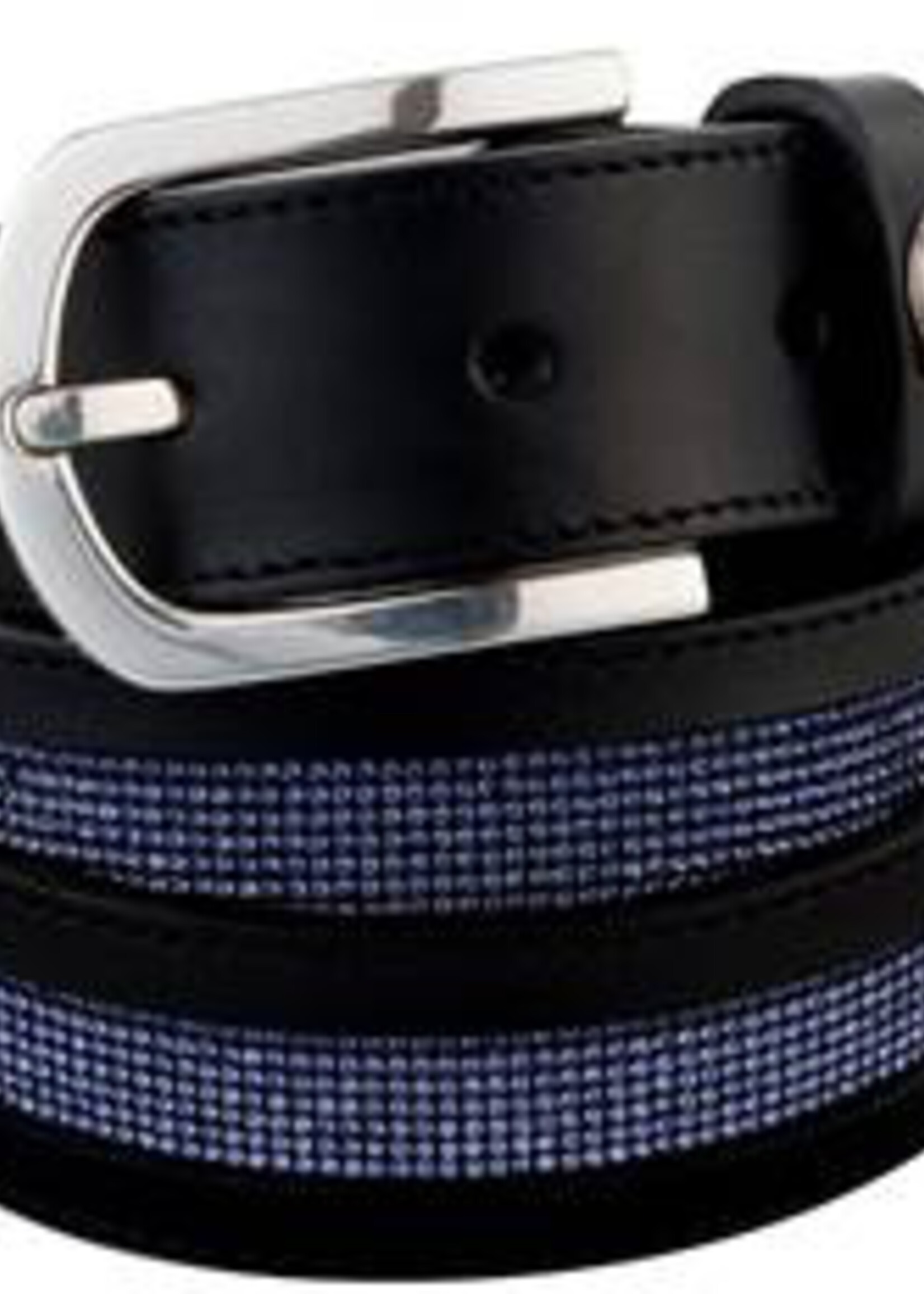 Otto Schumacher Otto Schumacher Belt 7 Rows of Crystals Black / Blue 80cm