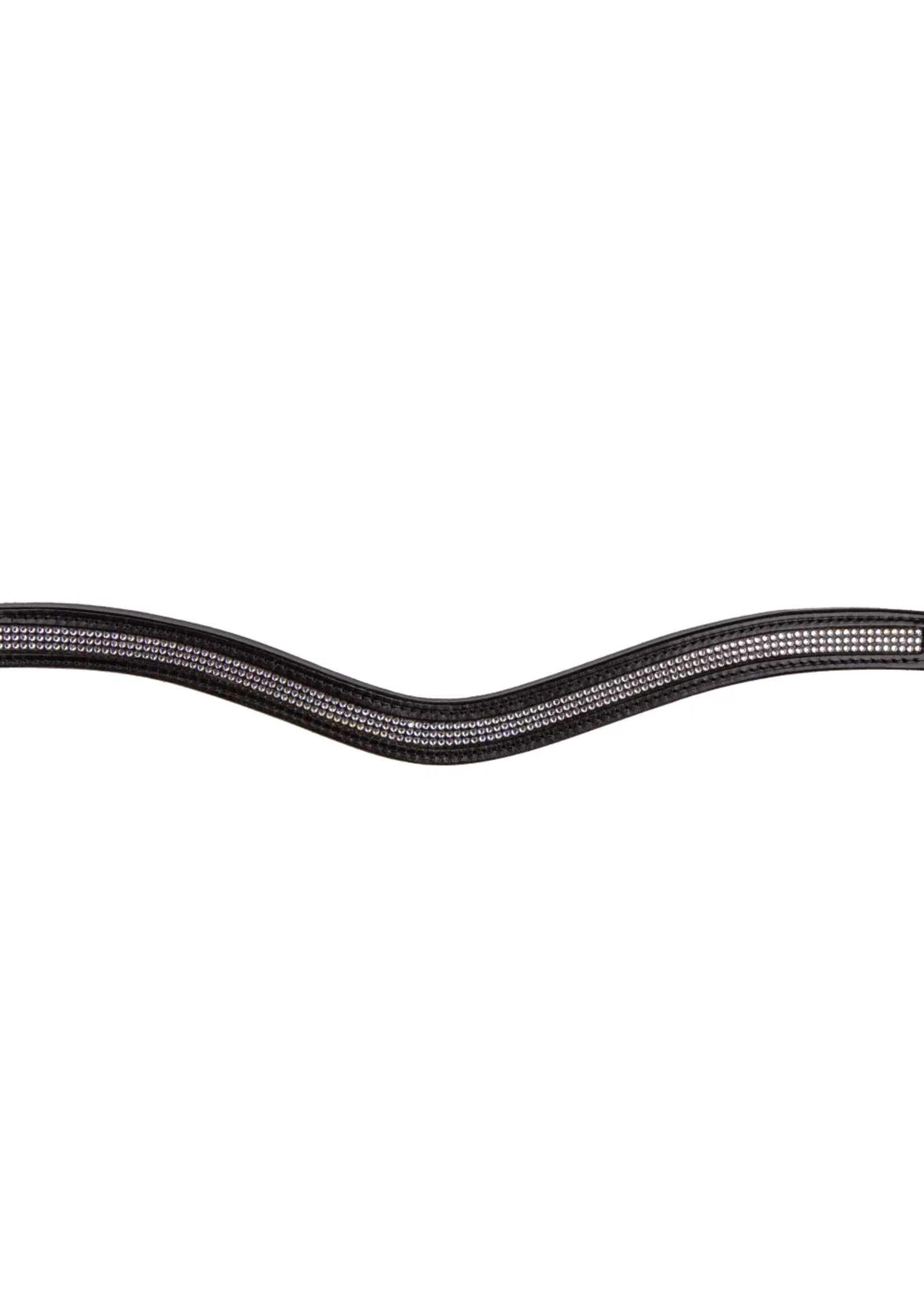 Otto Schumacher Otto Schumacher Curved Tec Browband with 4 Rows of Swarovski Crystals