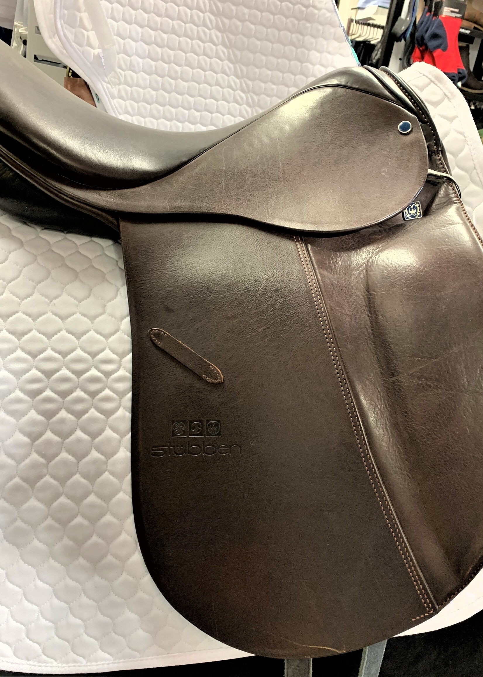 Stubben Stubben Tristan DL Dressage Saddle 17 1/2" 28 Brown Ex Demo