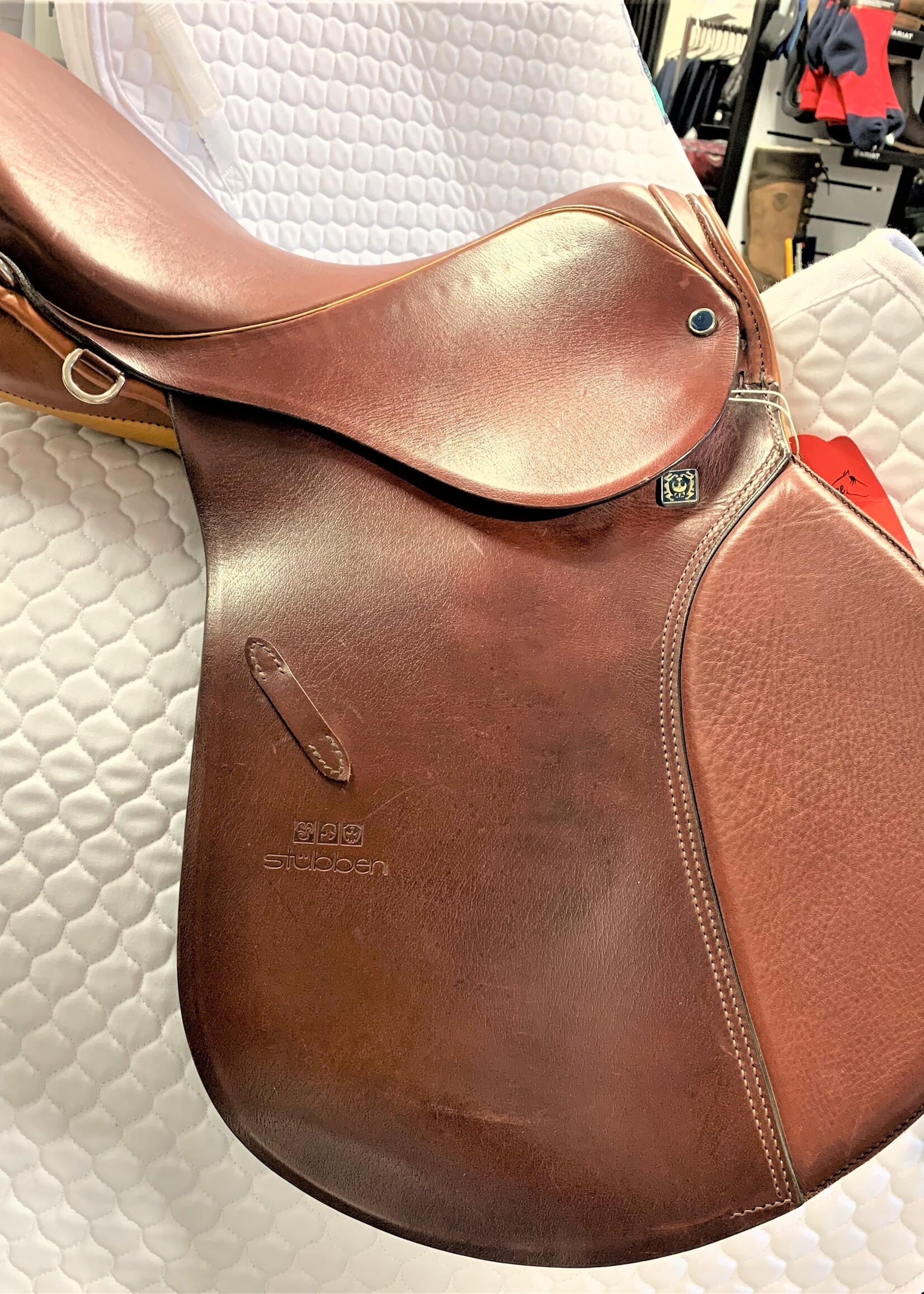 Stubben Stubben VSS Jump Saddle 16 1/2"  29 Brown with Gusset Ex Demo