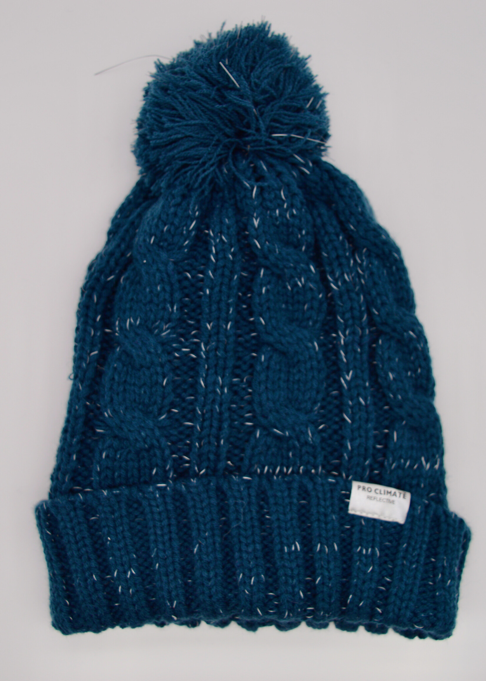 Proclimate Proclimate Duxbury Ladies Chunky Knit Pom Hat with Hi Viz Yarn