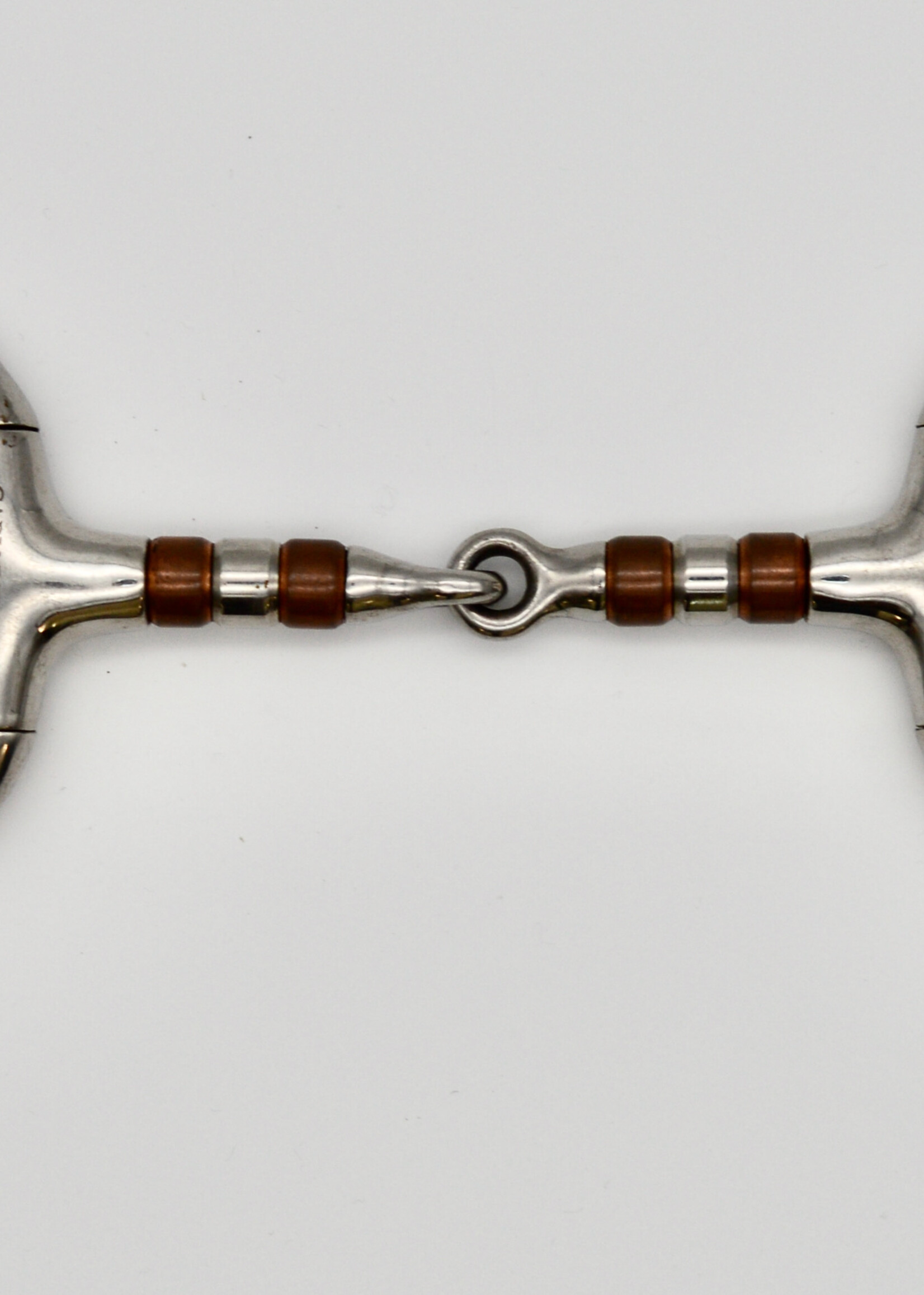 Carlyle Carlyle Flat Ring Eggbutt Copper Roller Jointed S/Steel Snaffle 4 1/2"