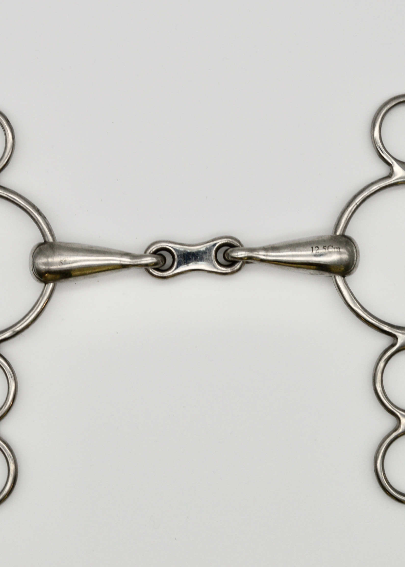 4 Ring Hollow Mouth French Link Gag 18mm Bit S/Steel 12.5cm