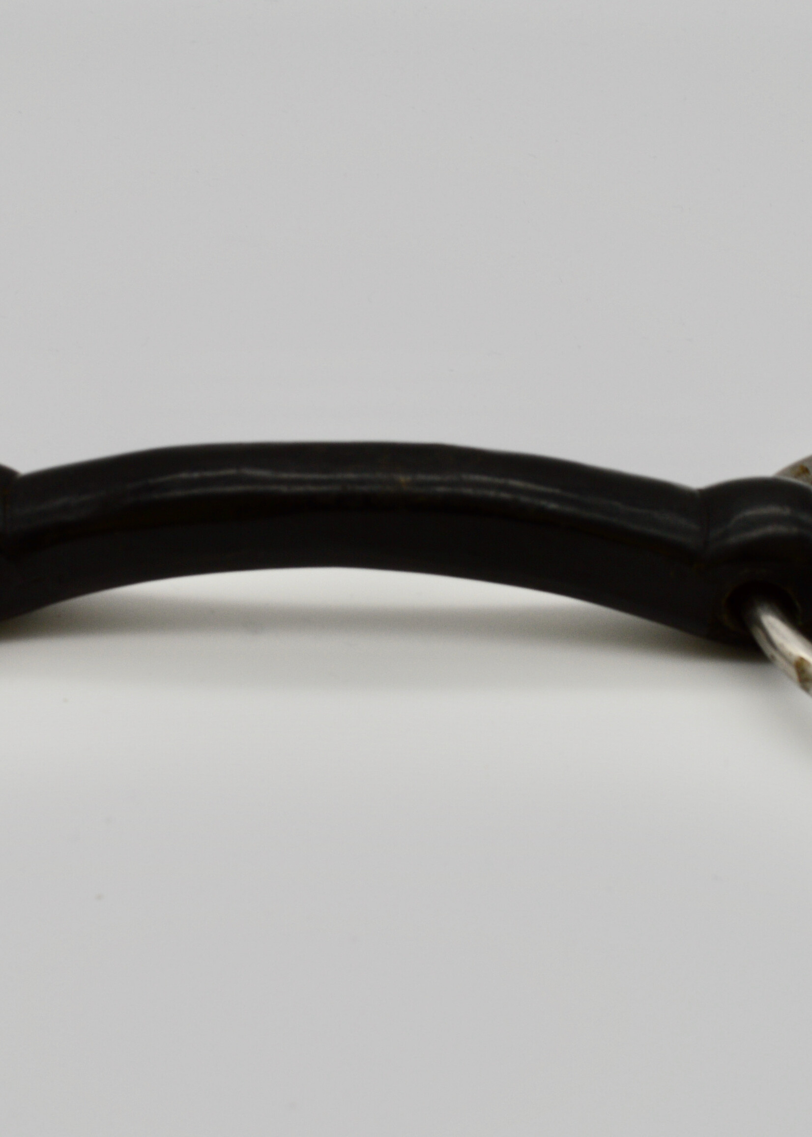 Loose Ring Vulcanite Mullen Mouth Snaffle 4 1/2" - 11.5cm" -