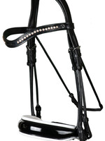 Dy'on Dyon Dressage Collection White Padded Large Crank Noseband Double Bridle
