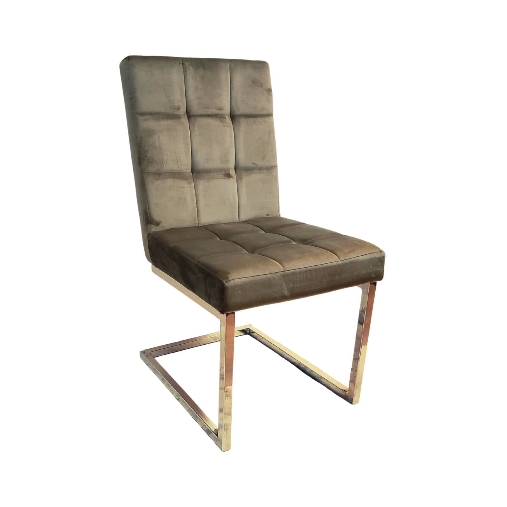 Stoel Handle velvet Groen/ Goud