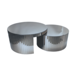 Salontafels Twin 90x45 /  80x38 Grijs Spiegel