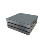 Salontafel Tower CD Grijs Spiegel  100x100x45