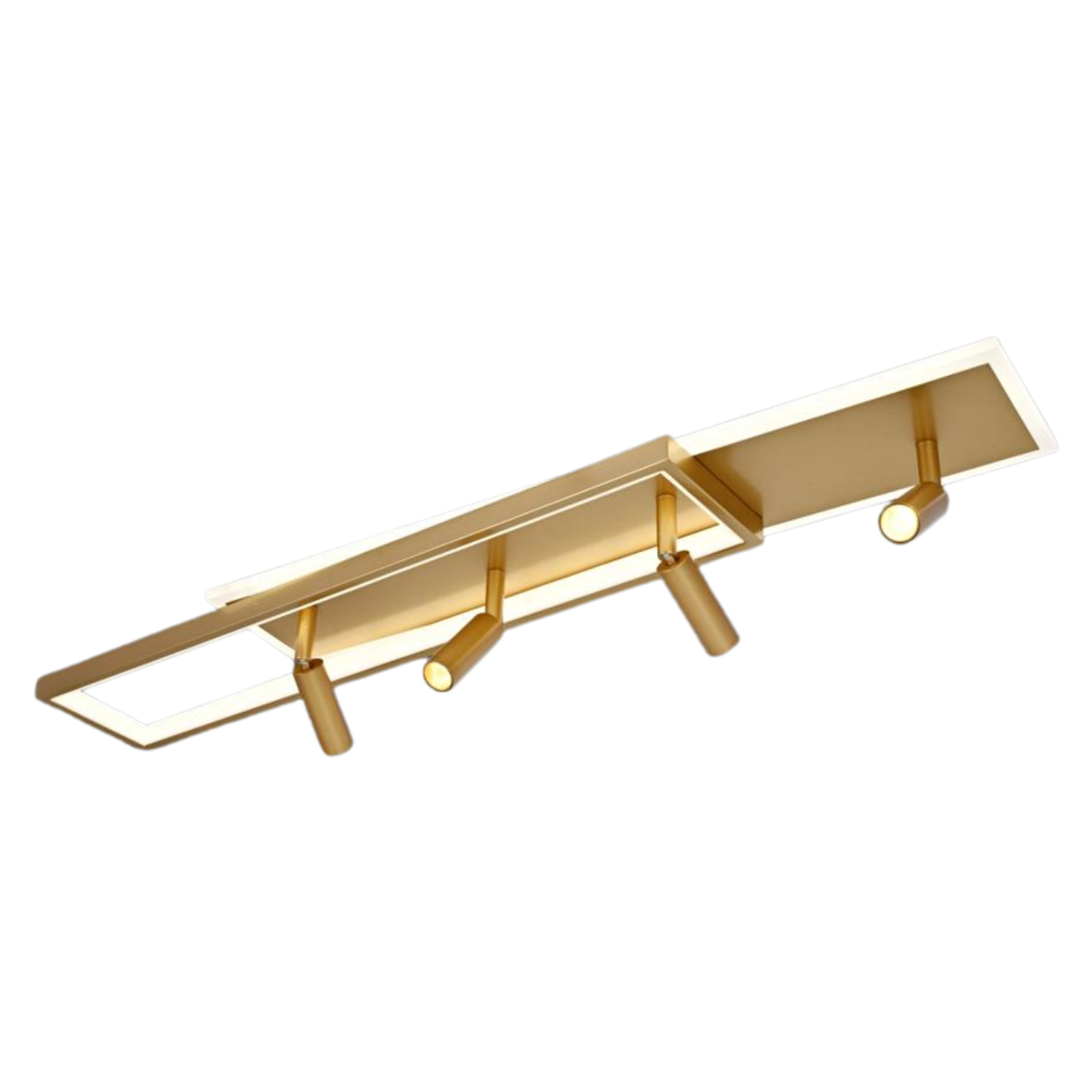 Plafondlamp Barcelona Rectangular Zwart/Wit  6 lichts