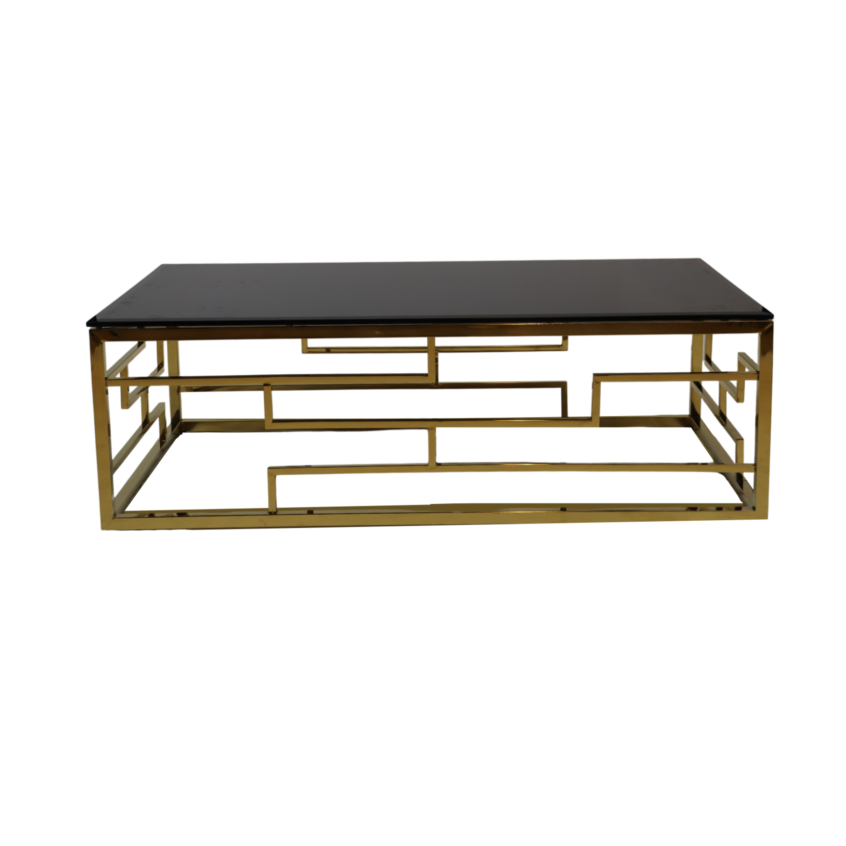 Bade Salontafel Bade Zwart/ Goud 100X100 cm