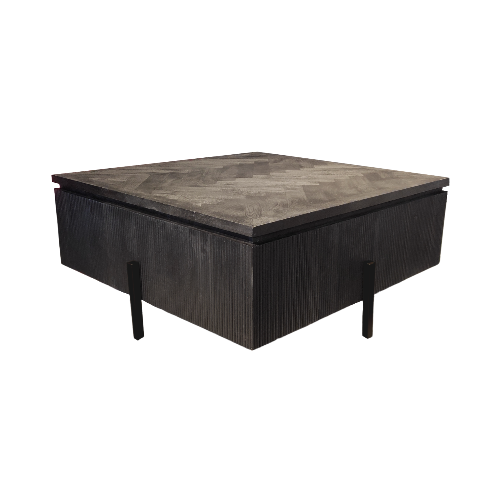 Salontafel Foster Zwart/ Zilver Bonito 100X100X45