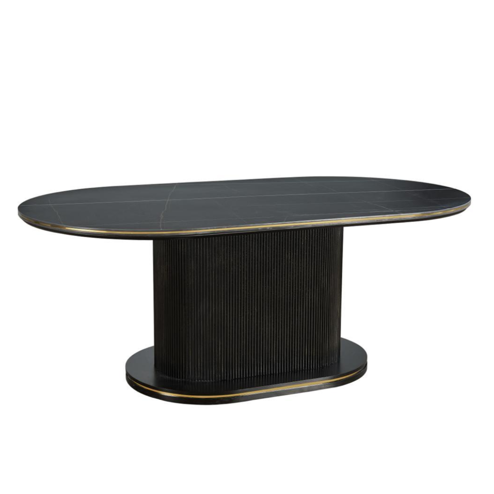 Eettafel Aqua Zwart 200X110X76
