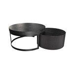 Salontafel Fox Zwart Plain Venner 90/70 Ø