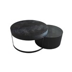 Salontafel Fox Zwart Plain Visgraat 90/70 Ø