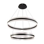 Moderne ring hanglamp zwart incl. LED - Rowan