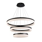 Moderne ring hanglamp zwart incl. LED - Anella