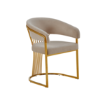 Stoel Acelya Velvet Taupe/ Goud