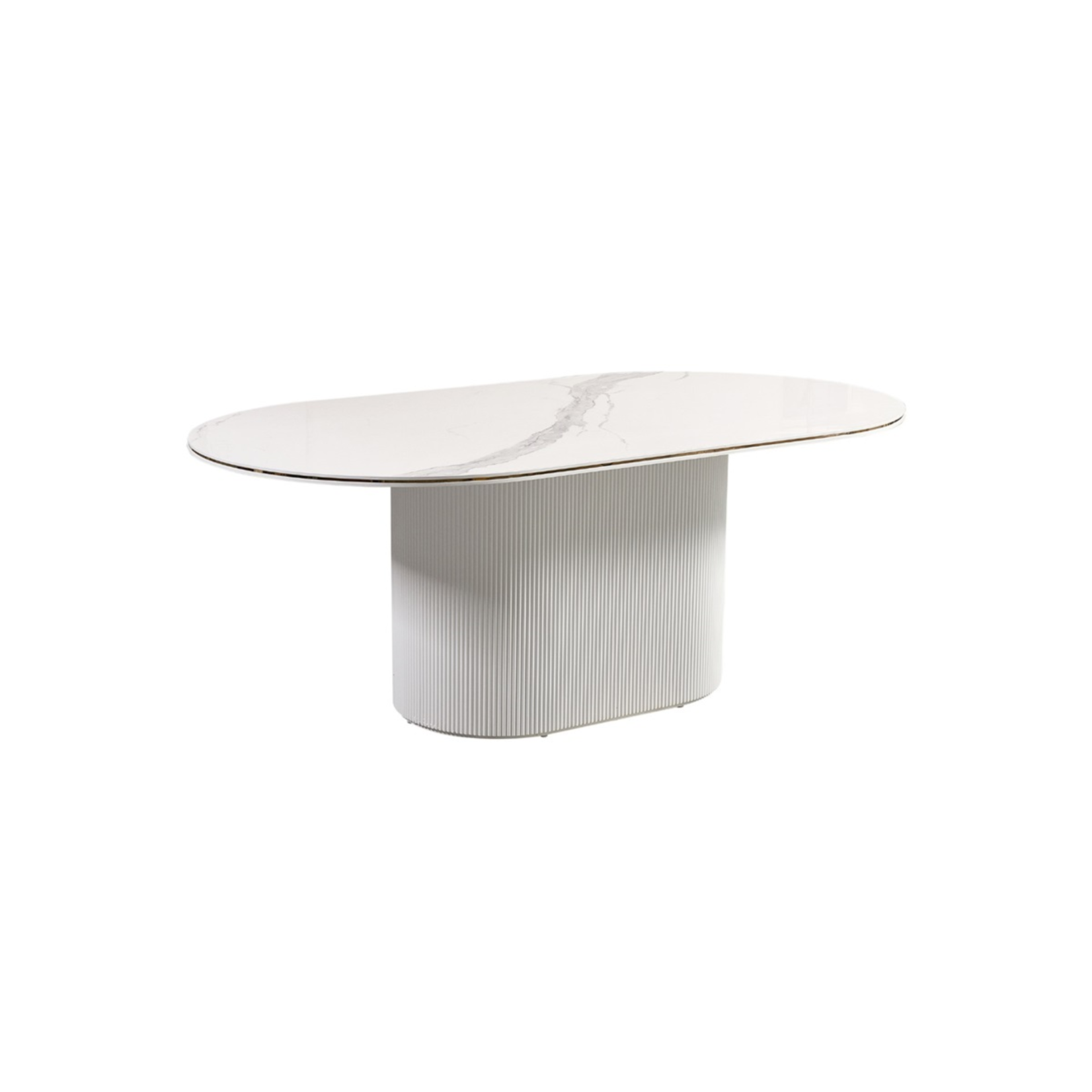 Eettafel Aqua Wit / Goud 180X110X76