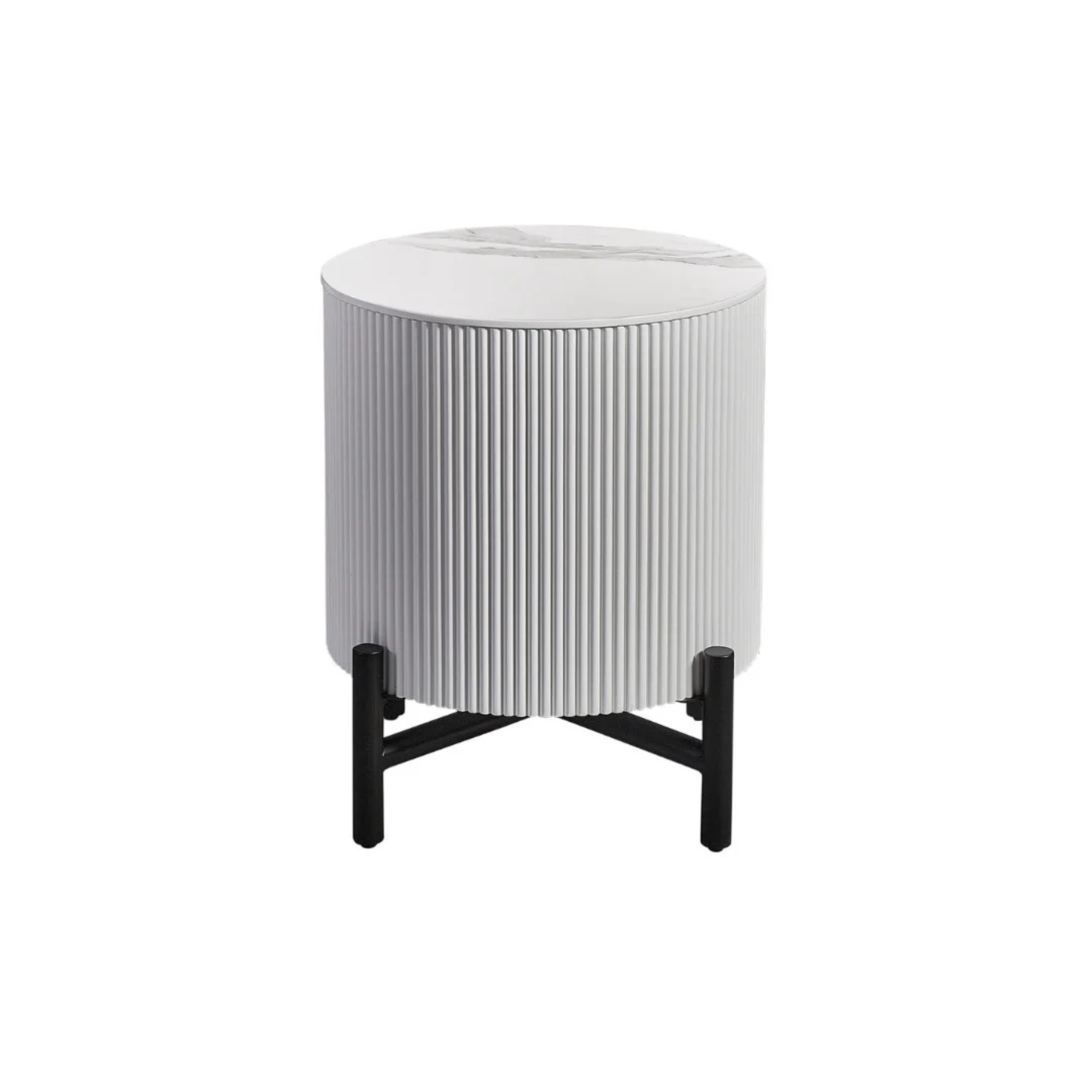 Bijzettafel - Aqua White 45 Ø
