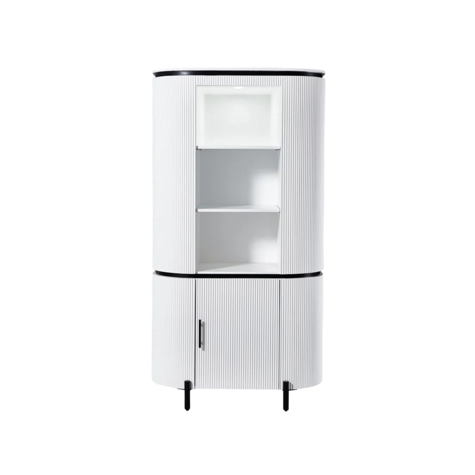 Wandkast Aqua - Wit / Zwart 180X50X95 CM