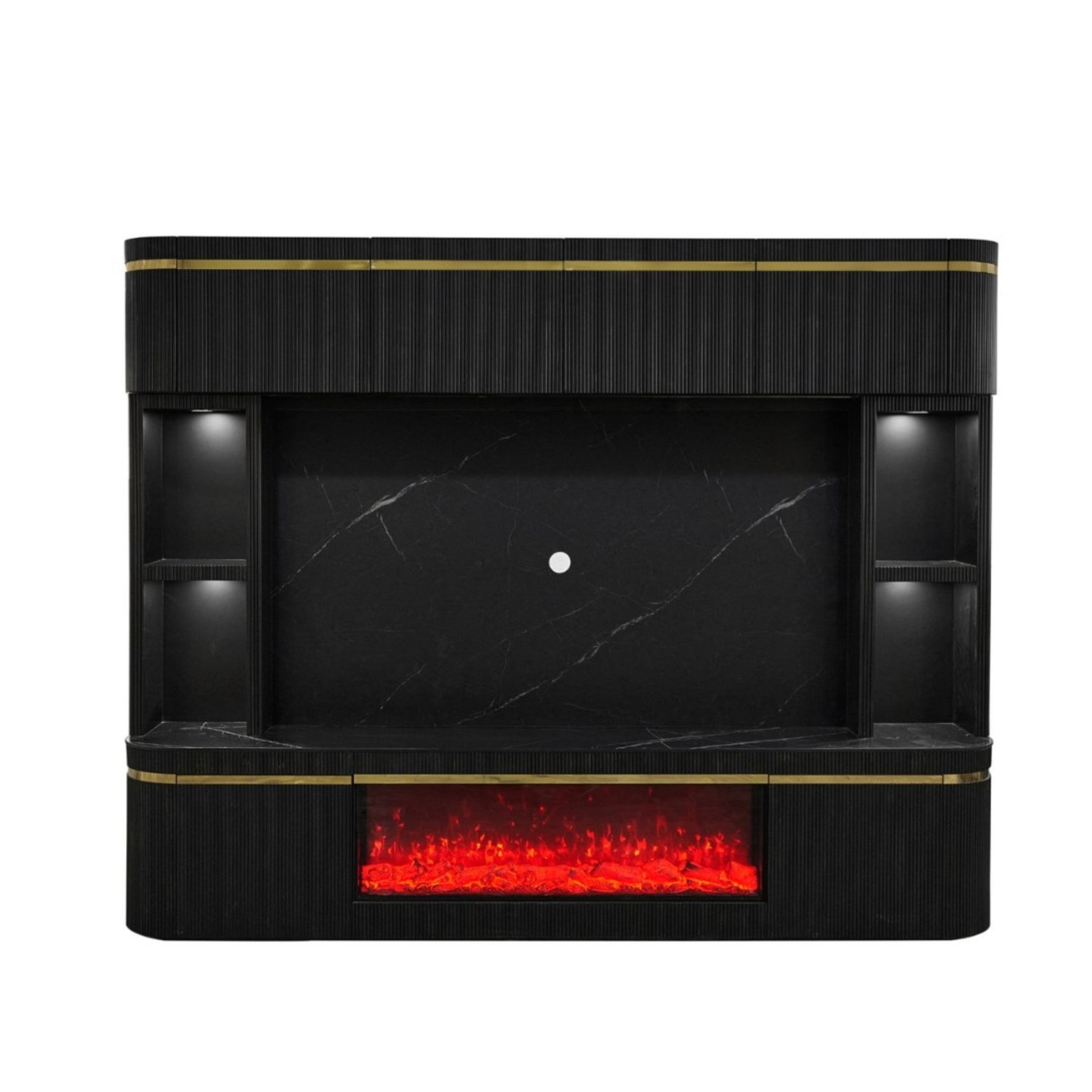 Cinewall Aqua - Zwart / Goud 280 x 50 x 220 cm