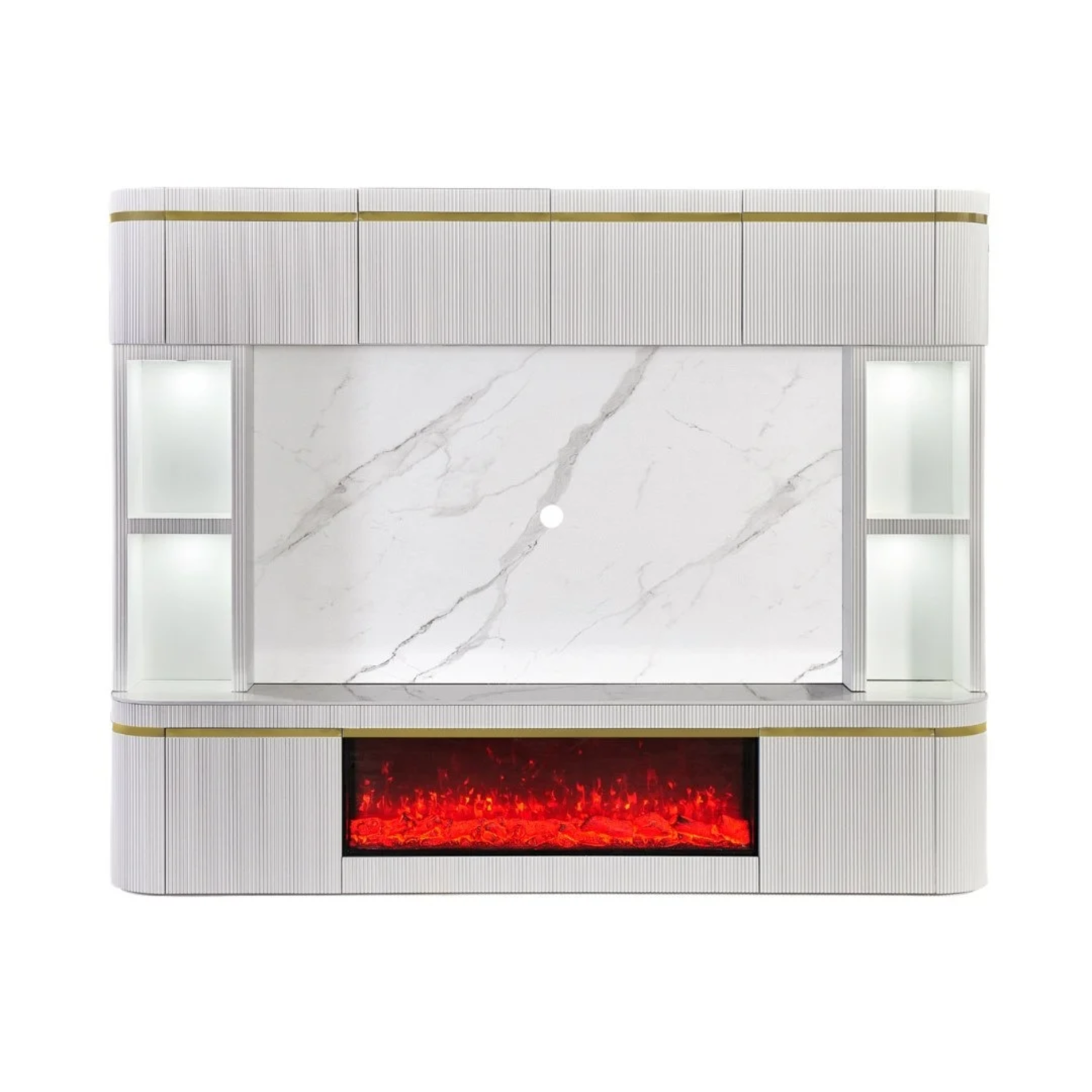 Cinewall Aqua - Wit / Goud 280 x 50 x 220 cm