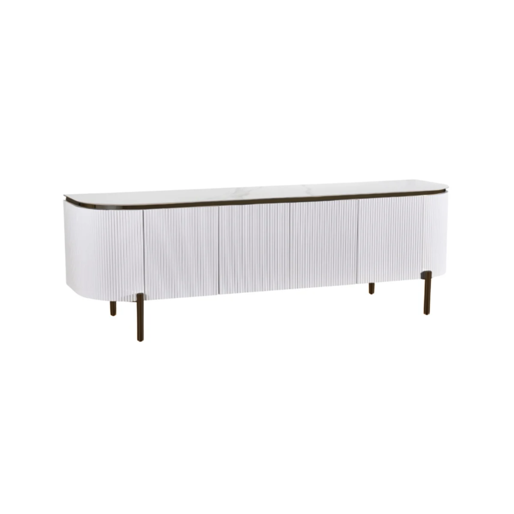 TV-Meubel Aqua Wit / Zwart 200X50X55
