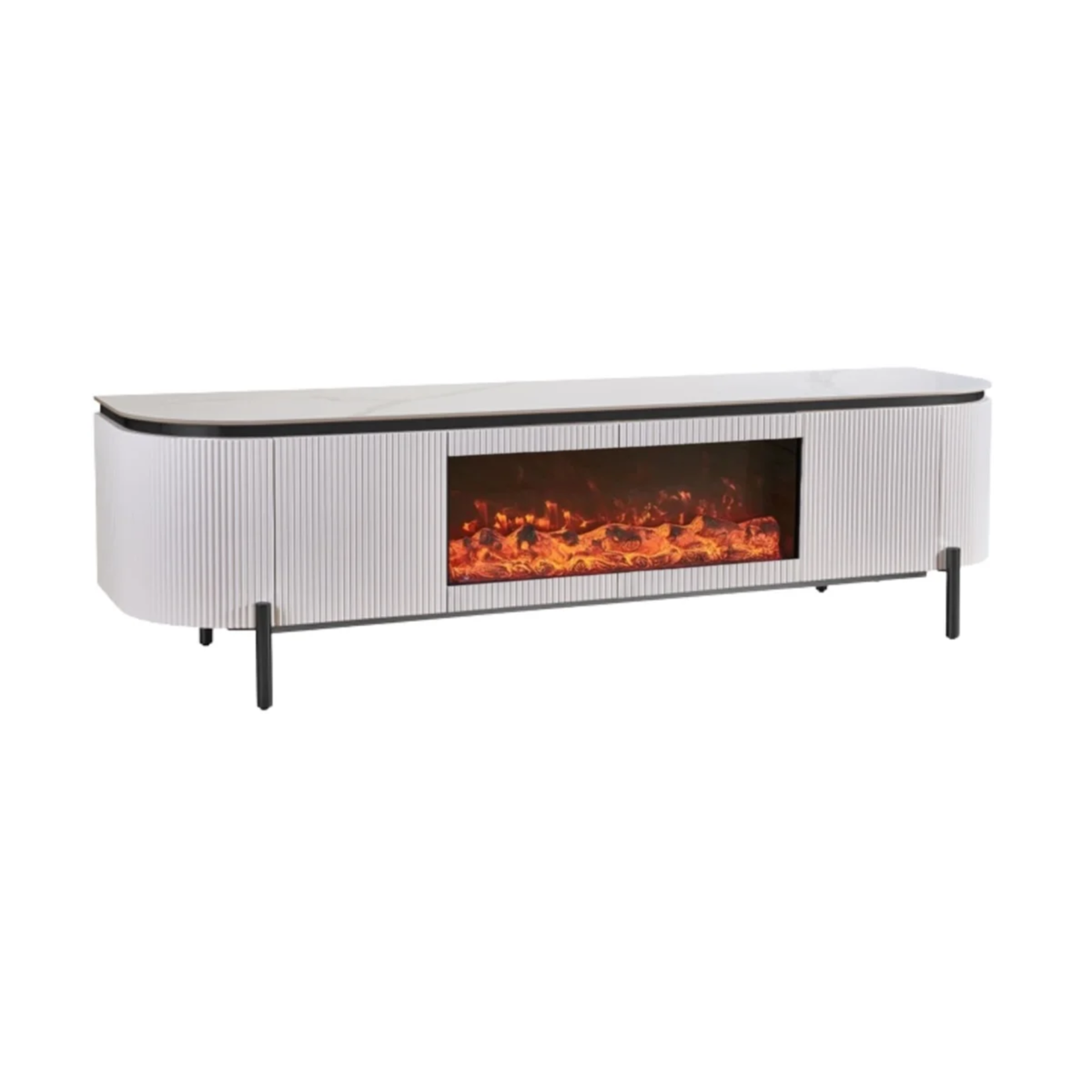 TV-Meubel Aqua Wit / Zwart 200X50X55