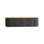TV-Meubel Kimberly zwart 200X40X55  flintstone marmer