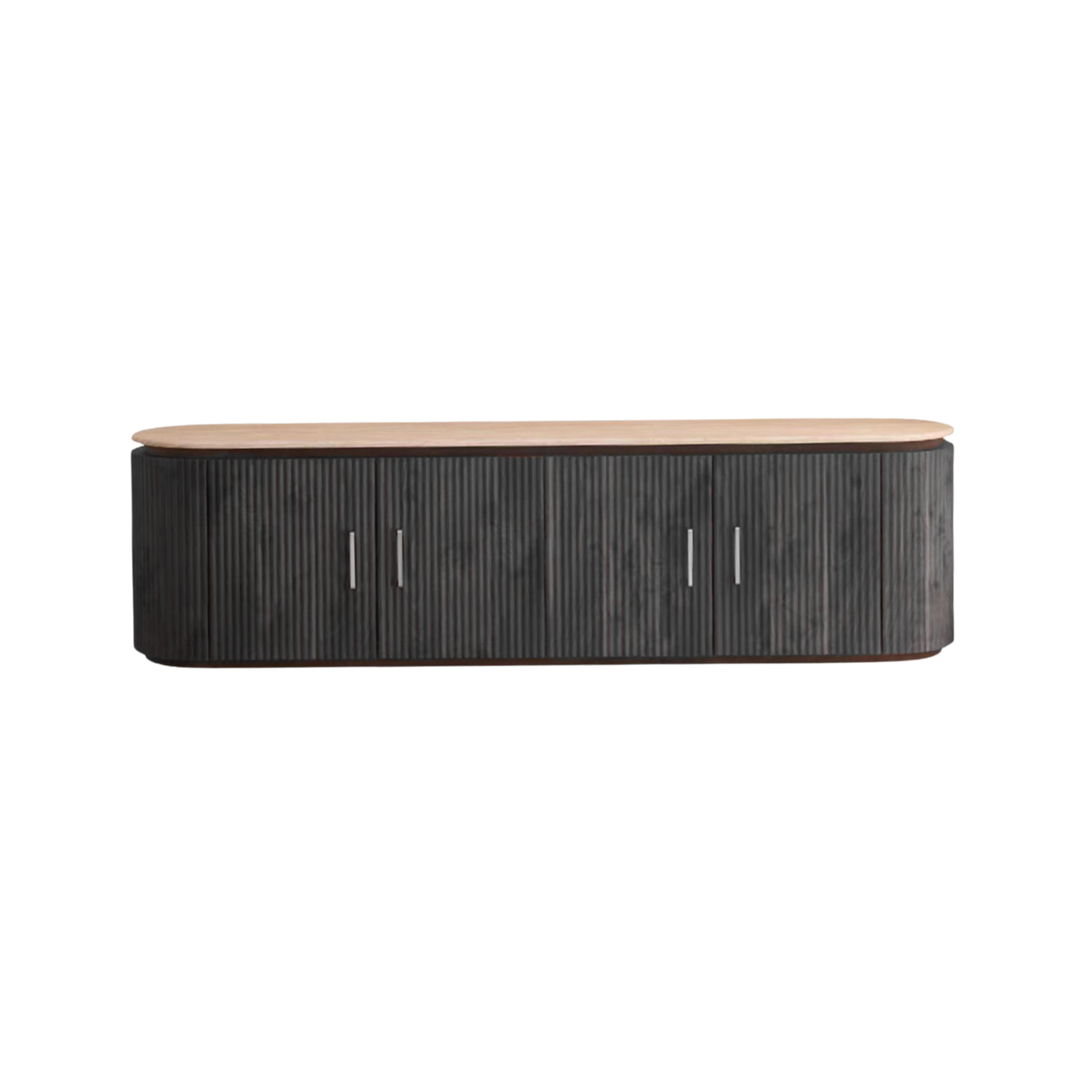 TV-Meubel Kimberly zwart 200X40X55  flintstone marmer