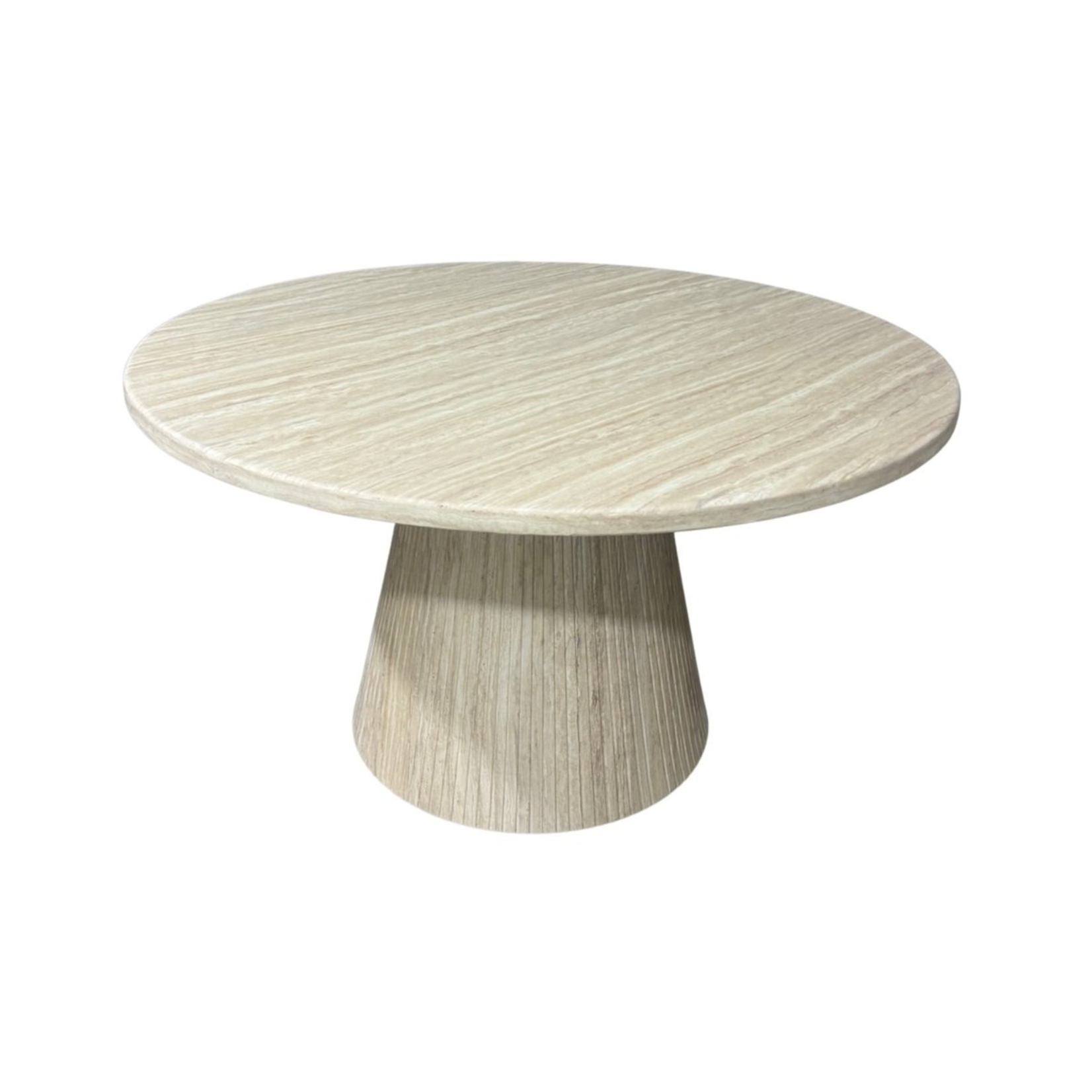 Eettafel Kimberly 130  Ø  flintstone marmer