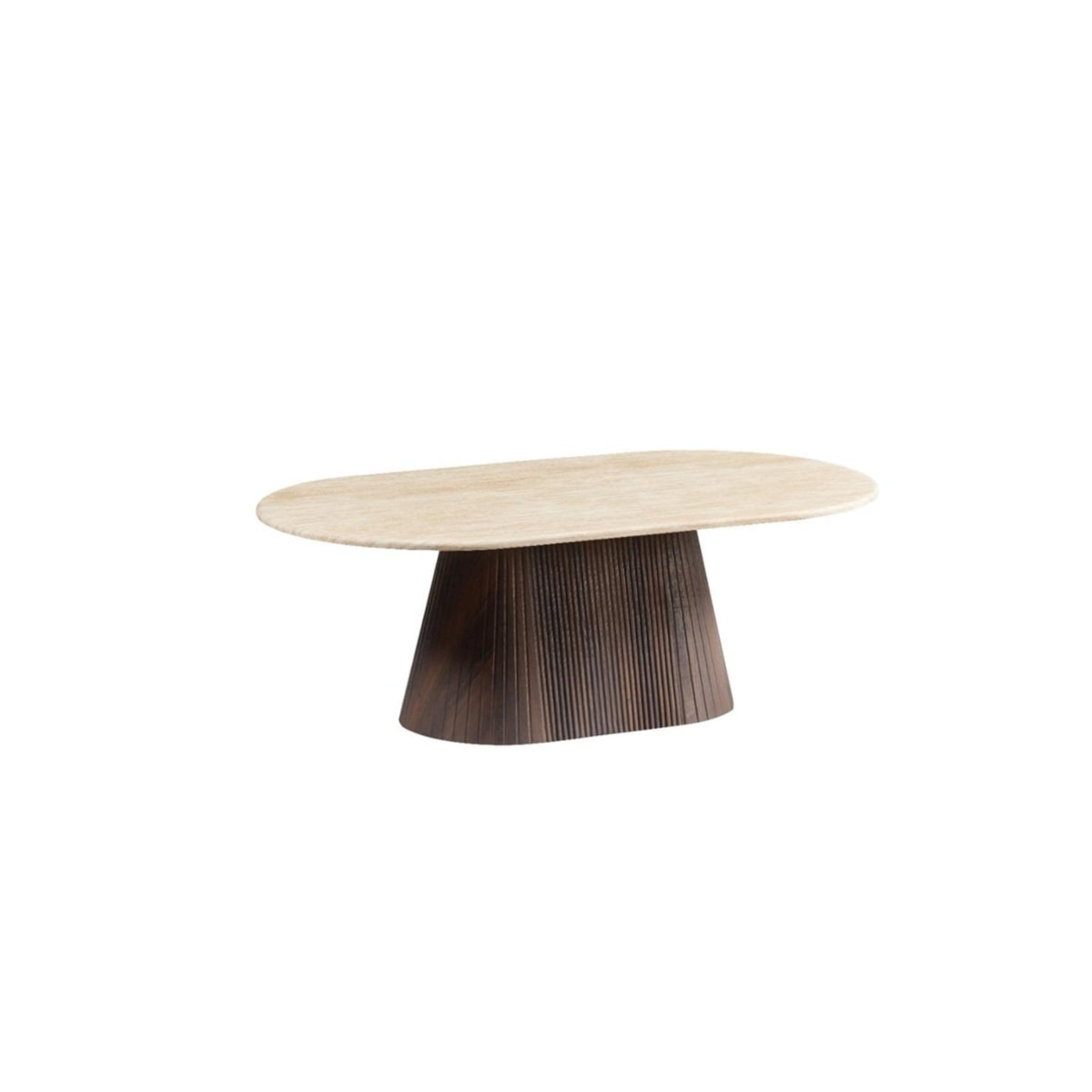 Salontafel Kimberly  Bruin oval 130X70X45 flintstone marmer