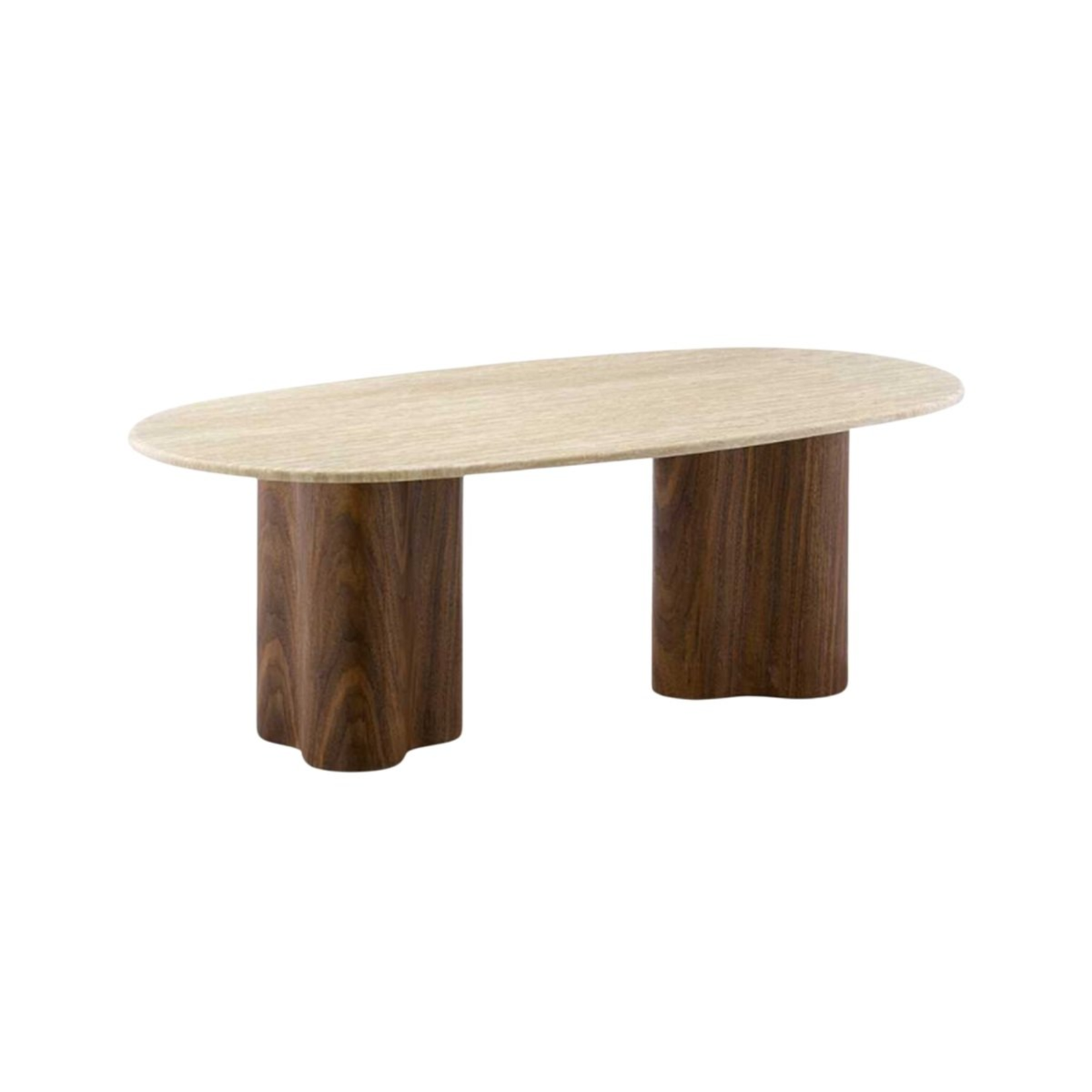 Salontafel Oslo  Bruin oval 130X70X45 flintstone marmer