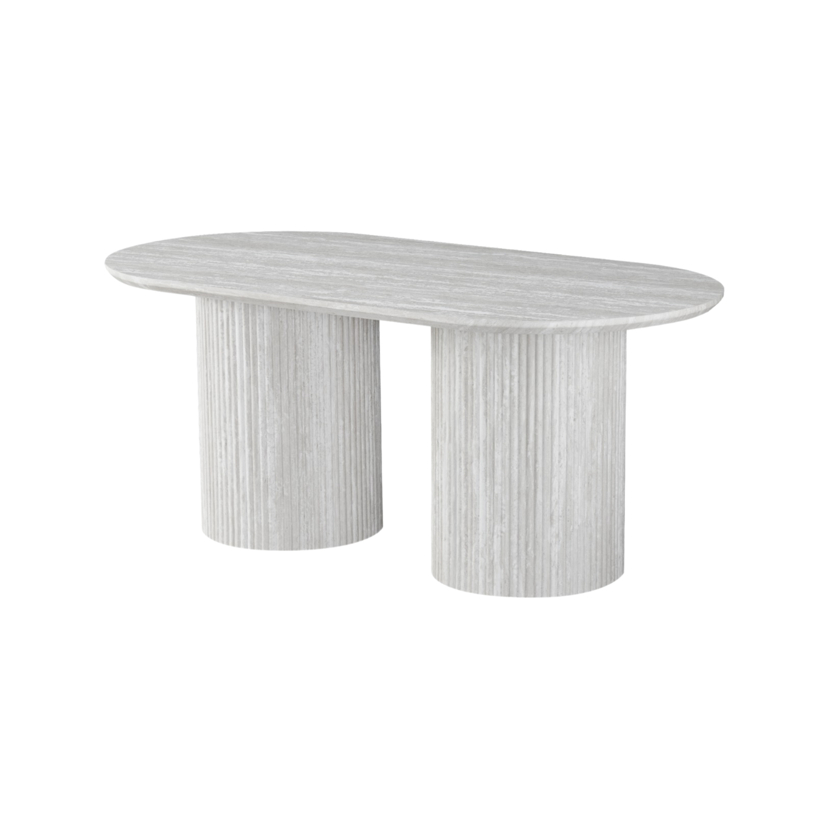 Eettafel Taksim Lichtbeige Eiken Fineer oval 180X90X75