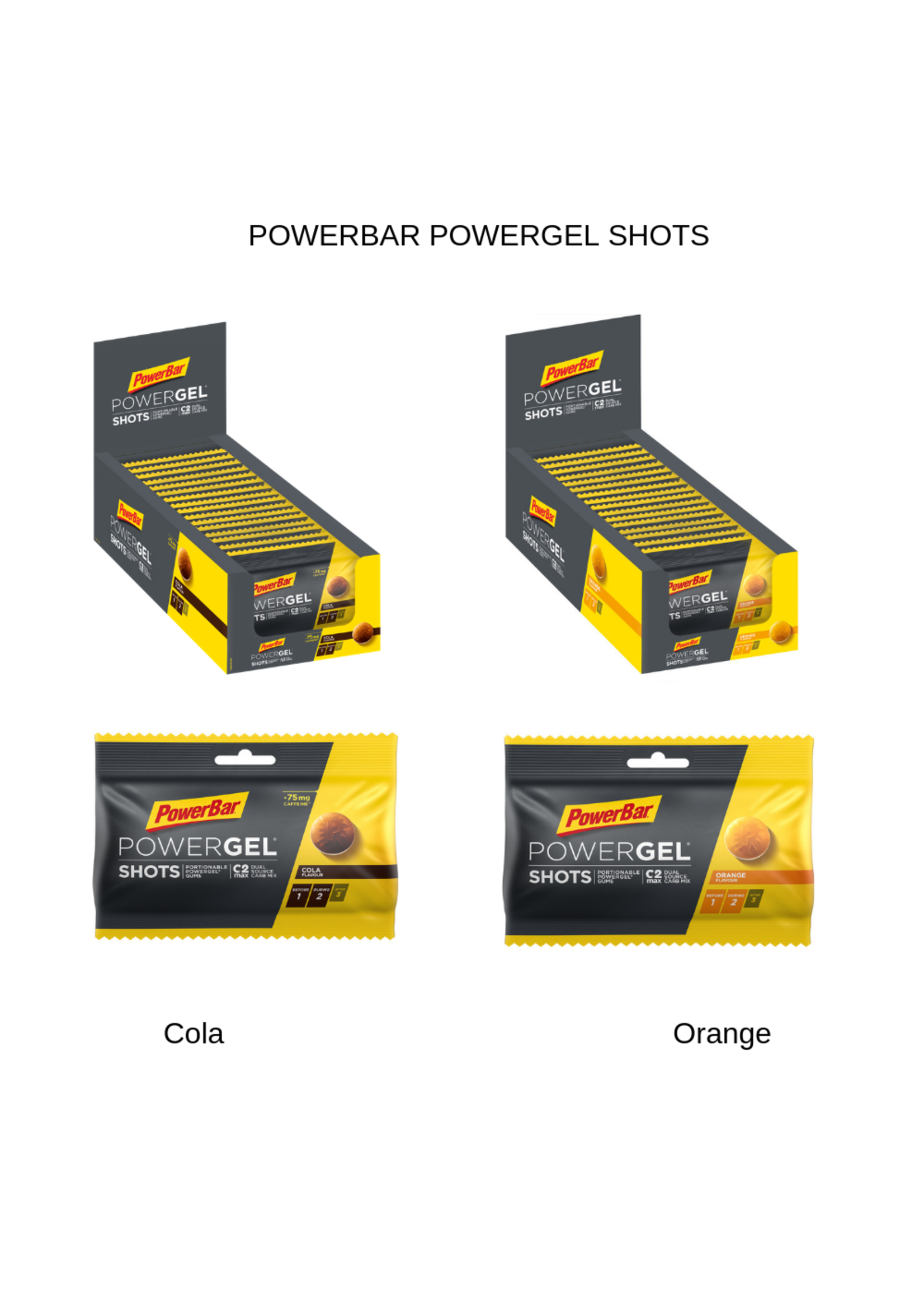 powerbar PowerBar PowerGel Sports Shots 60g  orange