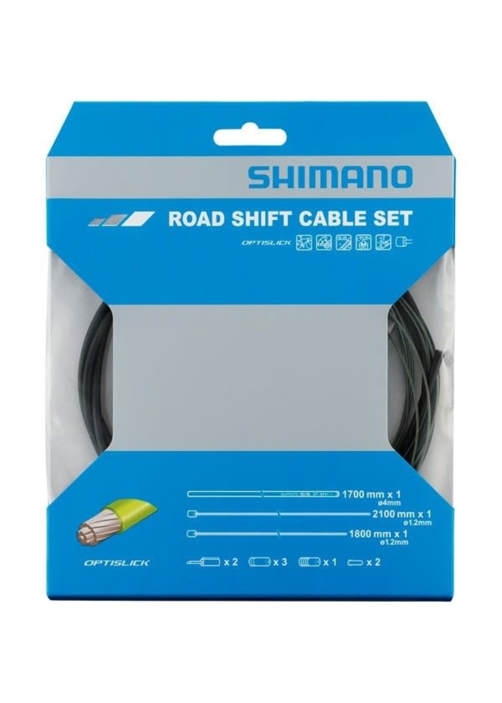 Shimano Shimano Road gear cable set, OPTISLICK, coated inners, black