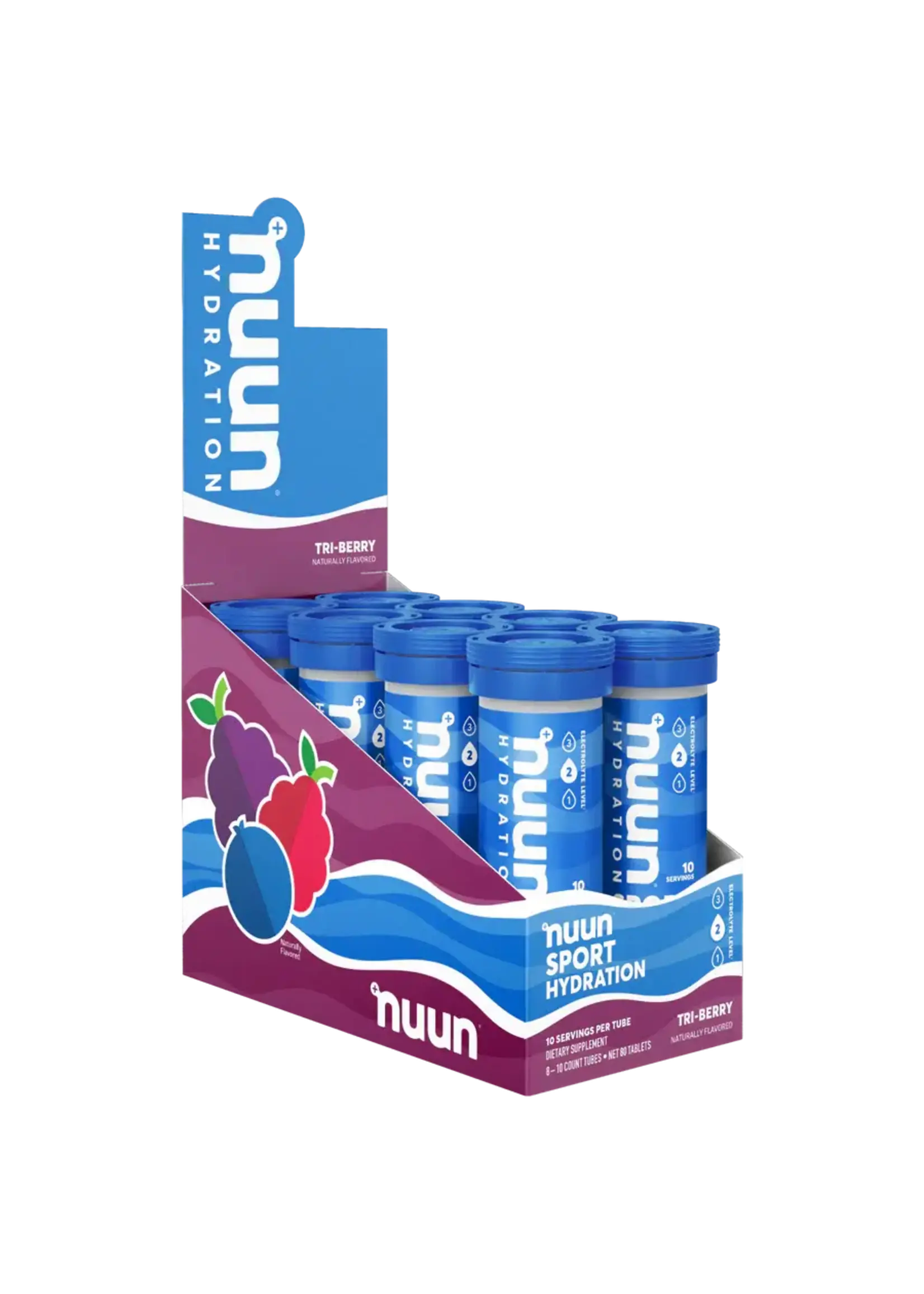 NUUN Nuun Sport Electrolyte Drink,  10 tablet tubes Tri -Berry