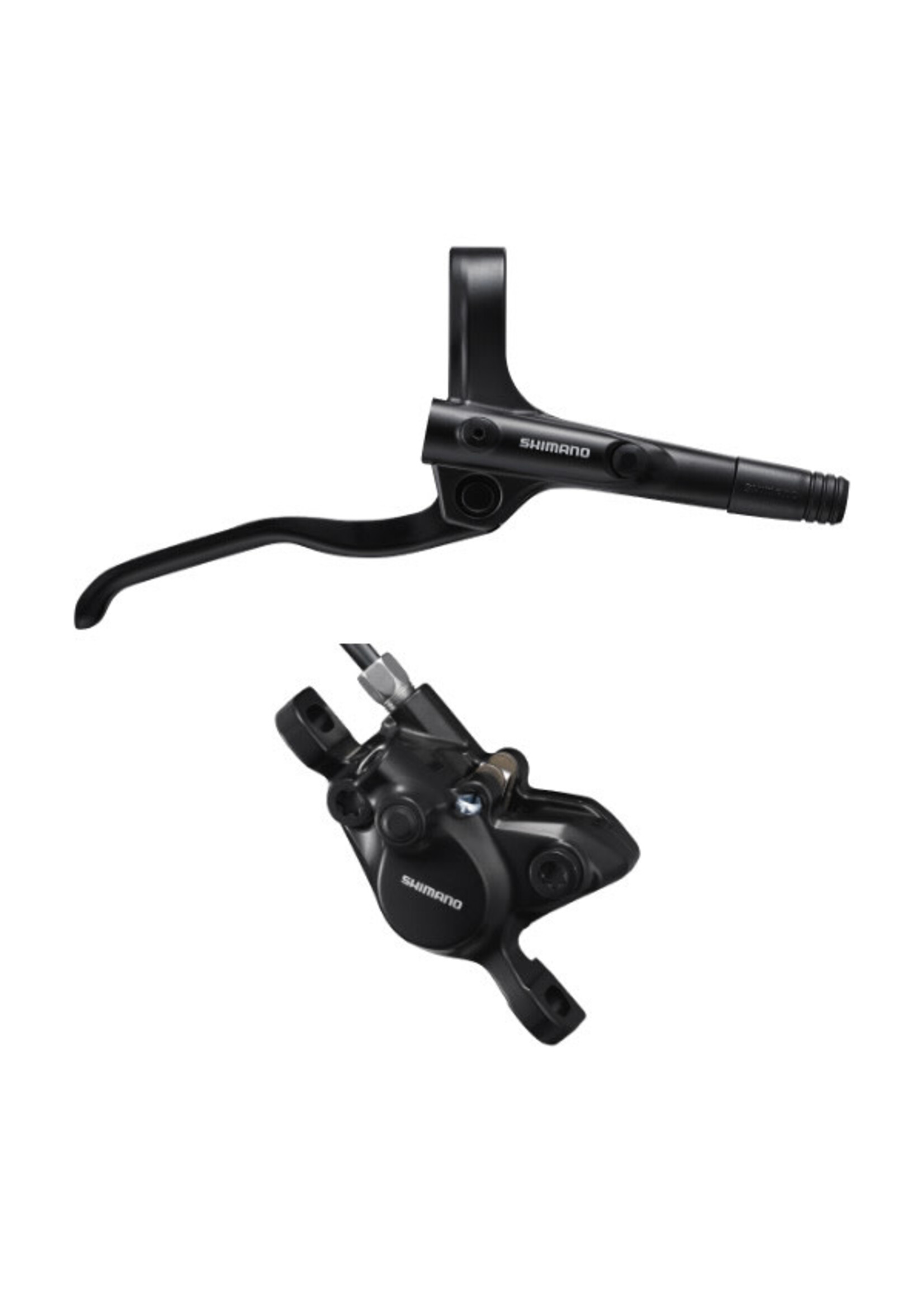 Shimano Shimano BR-MT200 / BL-MT200 bled brake lever/post mount calliper, black, front right