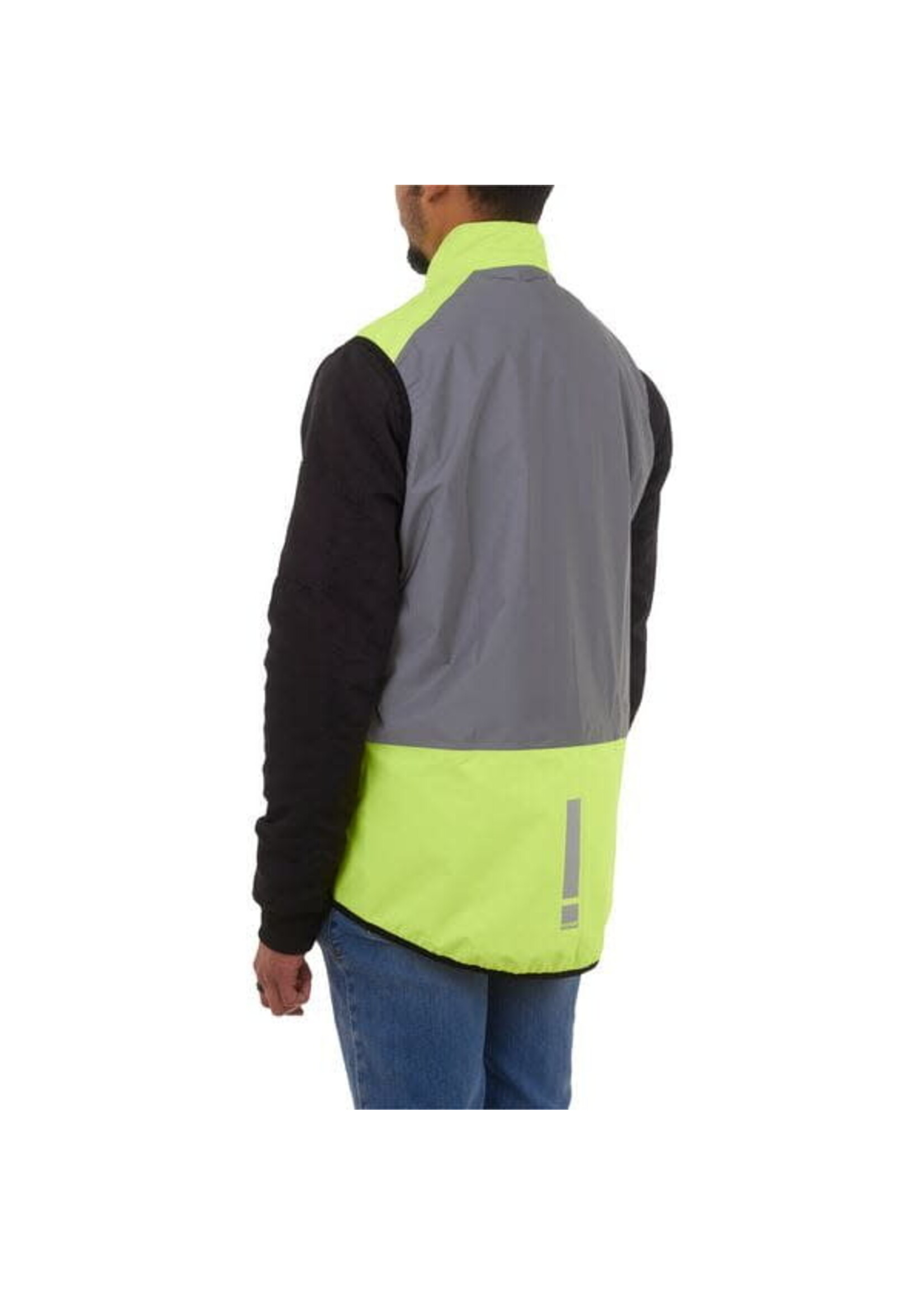 hump HUMP Men's Ultra Reflect Gilet - Silver Reflect / Hi-Viz Yellow