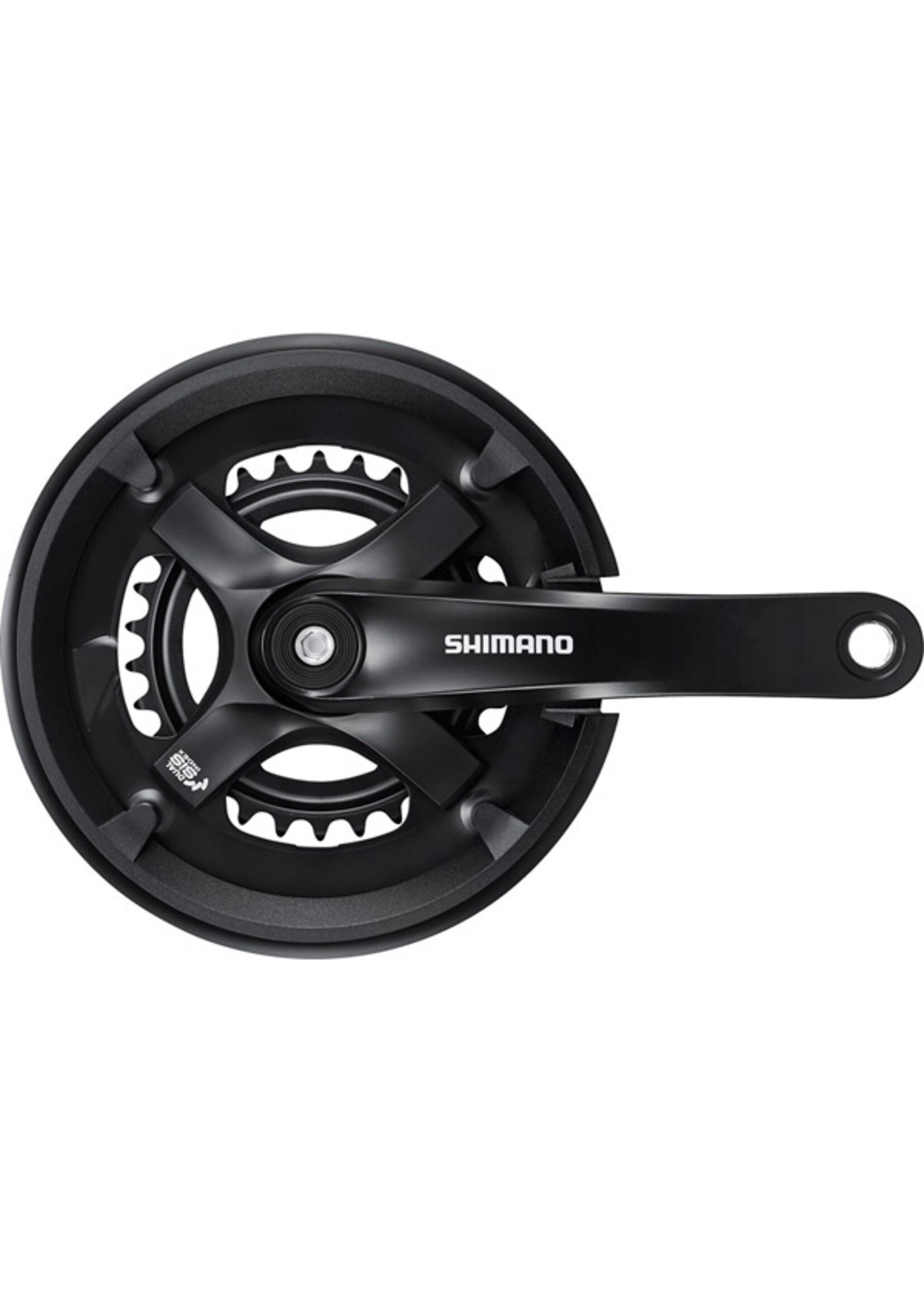 Shimano Shimano Tourney FC-TY501 chainset 46 / 30, double, 7 / 8-speed, 175mm, with chainguard, black