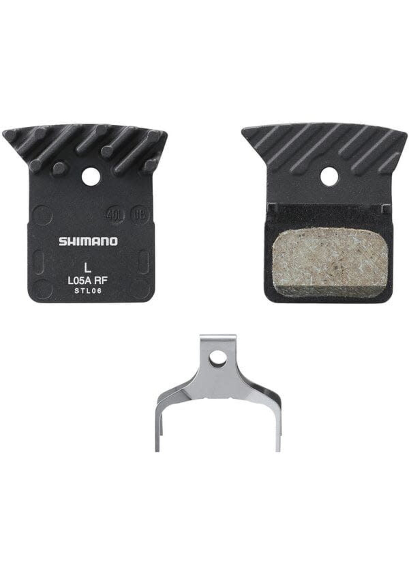 Shimano Shimano L05A-RF disc pads and spring, alloy backed with cooling fins, resin