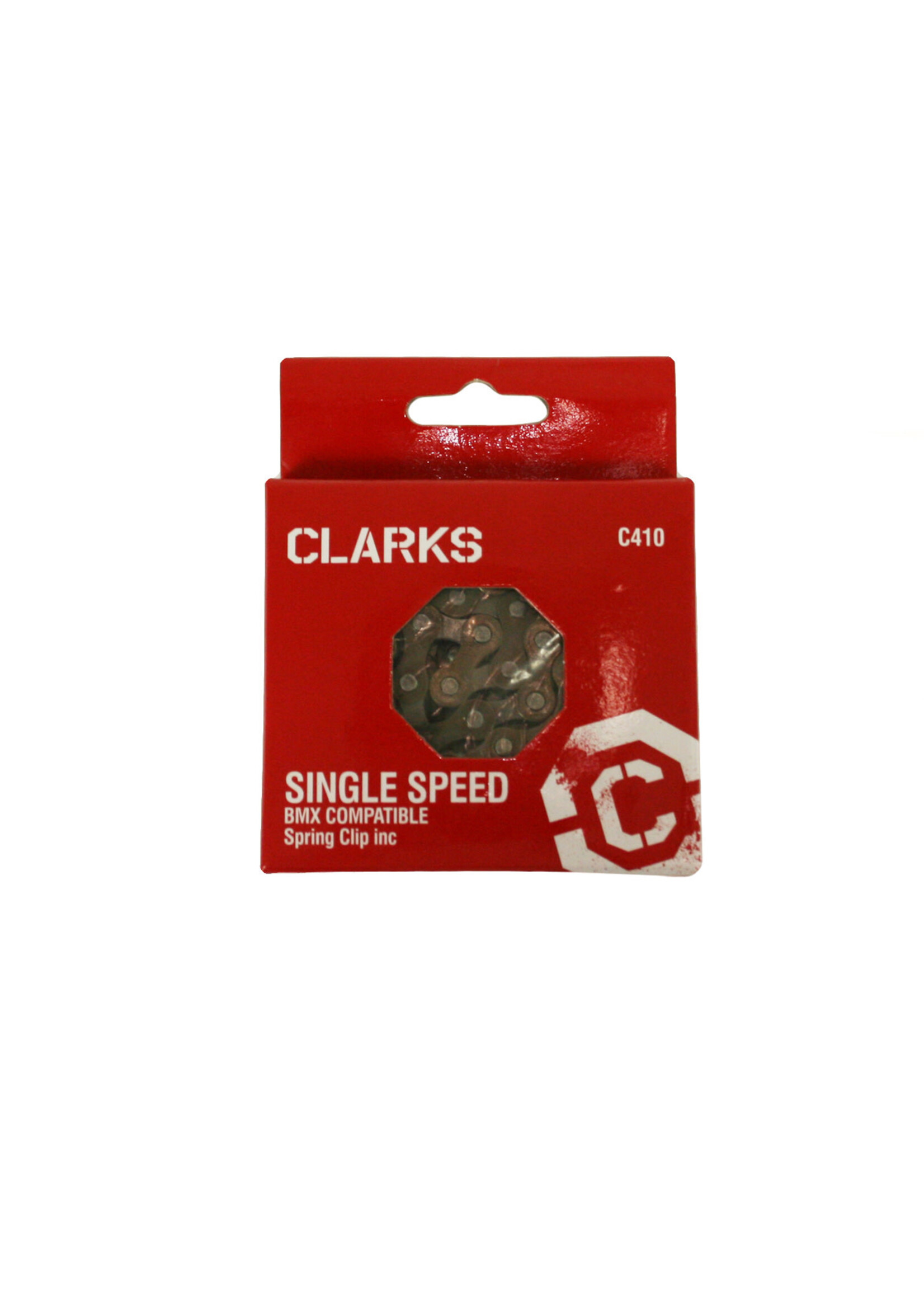 Clarks Clarks BMX/Freestyle/Fixie/Track Single Speed Chain 1/2x1/8 x112 Links Spring Clip Inc.